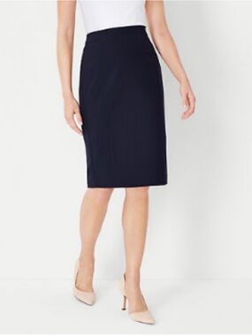 Ann Taylor Classic Navy Pencil Skirt - Women's Tailored Workwear